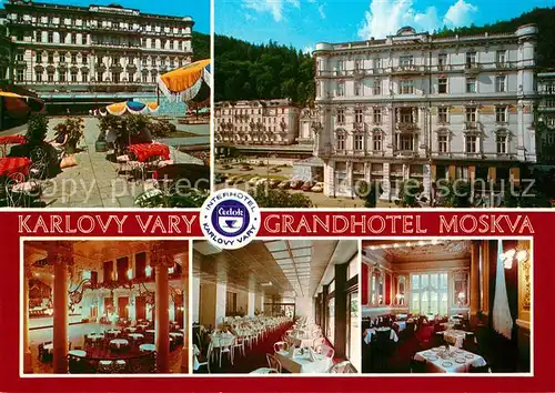 AK / Ansichtskarte Karlovy Vary Grand Hotel Moskva Terrasse Speisesaele Kat. Karlovy Vary Karlsbad