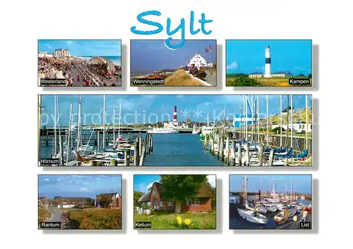 AK / Ansichtskarte Insel Sylt Ortschaften der Insel Leuchtturm Hafen Kat. Westerland