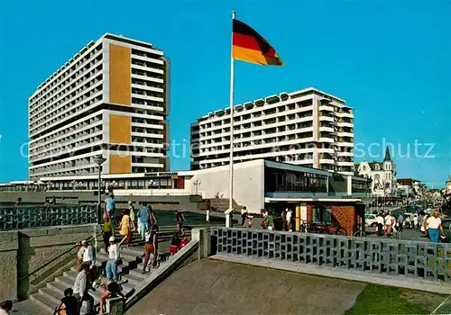 AK / Ansichtskarte Westerland Sylt Kurzentrum Nordseeheilbad Flagge Kat. Westerland