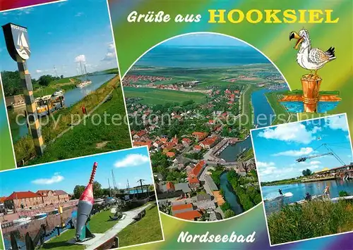 AK / Ansichtskarte Hooksiel Nordseebad Hafen Fliegeraufnahme Kat. Wangerland