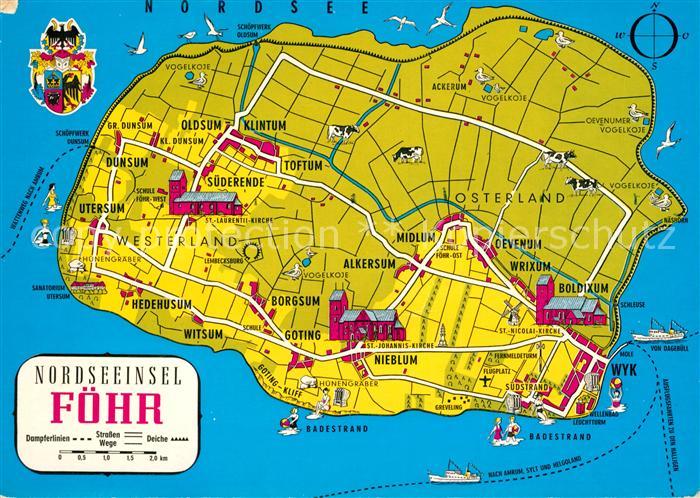 Föhr Karte Deutschland