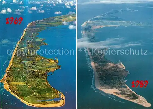 AK / Ansichtskarte Insel Sylt anno 1669 und anno 1989 Fliegeraufnahmen Kat. Westerland
