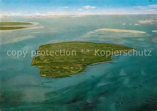 AK / Ansichtskarte Pellworm Nordseeinsel Luftaufnahme aus 3500 m Hoehe Kat. Pellworm
