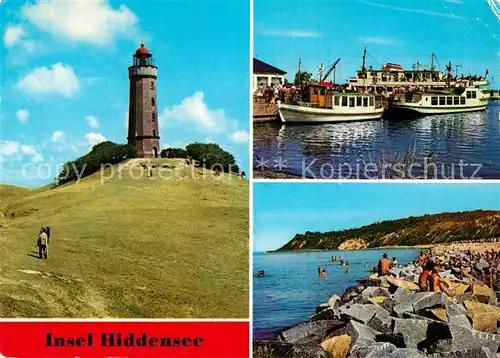 AK / Ansichtskarte Insel Hiddensee Kloster Leuchtturm Strand Vitte Hafen Kat. Insel Hiddensee