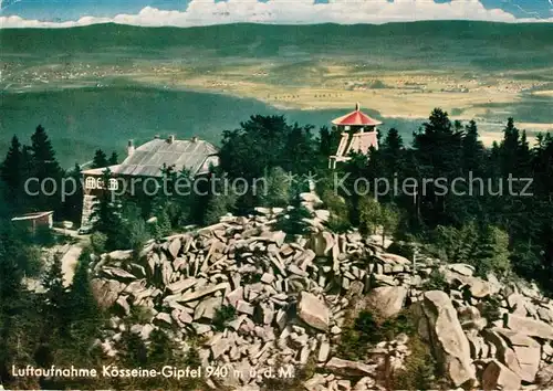 AK / Ansichtskarte Wunsiedel Koesseine Gipfel Bergmassiv Fichtelgebirge Fliegeraufnahme Kat. Wunsiedel