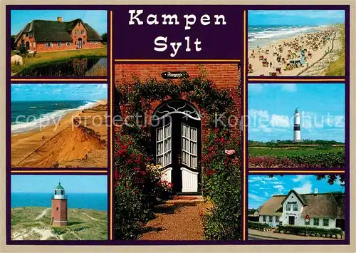AK / Ansichtskarte Kampen Sylt Friesenhaus Kueste Strand Leuchtturm Kat. Kampen (Sylt)