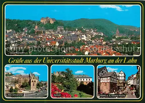 AK / Ansichtskarte Marburg Lahn Schloss Universitaet Markt  Panorama Kat. Marburg