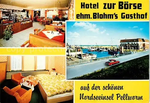 AK / Ansichtskarte Pellworm Hotel zur Boerse Hafen Kat. Pellworm