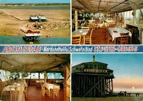 AK / Ansichtskarte Peter Ording St Arche Noah Restaurant Fliegeraufnahme Kat. Sankt Peter Ording