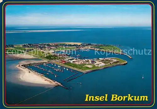 AK / Ansichtskarte Borkum Nordseebad Fliegeraufnahme Hafen  Kat. Borkum