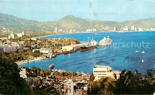 AK / Ansichtskarte Acapulco Fliegeraufnahme Hafen Kat. Acapulco