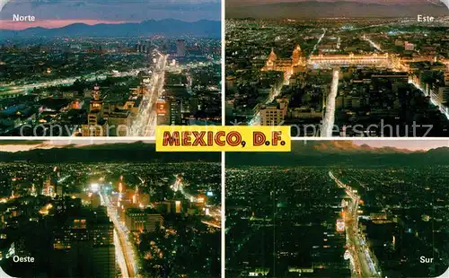 AK / Ansichtskarte Mexico City Fliegeraufnahmen bei Nacht Kat. Mexico