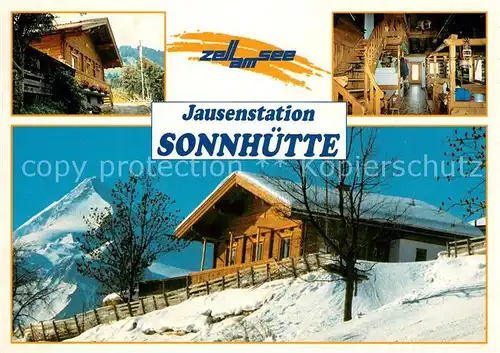 AK / Ansichtskarte Zell See Jausenstation Sonnhuette Winterlandschaft Kitzsteinhorn Hohe Tauern Kat. Zell am See