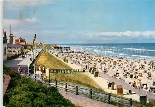 AK / Ansichtskarte Wangerooge Nordseebad Strand Promenade Strandkoerbe Kat. Wangerooge