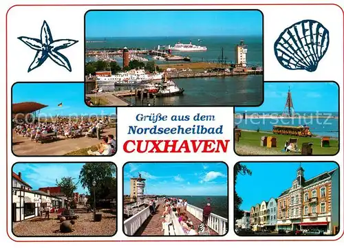 AK / Ansichtskarte Cuxhaven Nordseebad Hafen Inselbahn Konzerthalle Kat. Cuxhaven