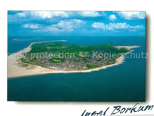 AK / Ansichtskarte Borkum Nordseebad Fliegeraufnahme Strand Kat. Borkum