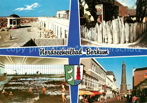 AK / Ansichtskarte Borkum Nordseebad Konzerthalle Hallenbad Obelisk Kat. Borkum