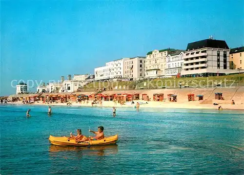 AK / Ansichtskarte Borkum Nordseebad Strand Hotelfront Kat. Borkum