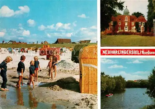 AK / Ansichtskarte Neuharlingersiel Strand Schloss  Kat. Neuharlingersiel