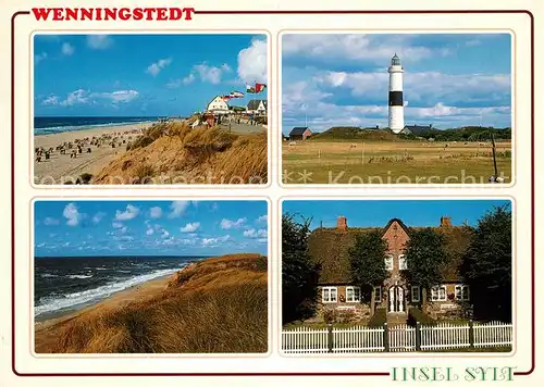 AK / Ansichtskarte Wenningstedt Sylt Leuchtturm Strand Duenen Kat. Wenningstedt Braderup (Sylt)