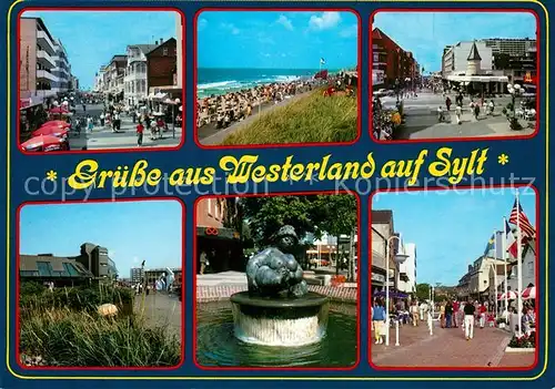 AK / Ansichtskarte Westerland Sylt Strand Ortsansichten Denkmal  Kat. Westerland