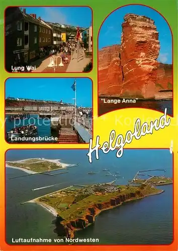 Helgoland Landungsbruecke Lange Anna Lung Wai Luftaufnahme Kat. Helgoland
