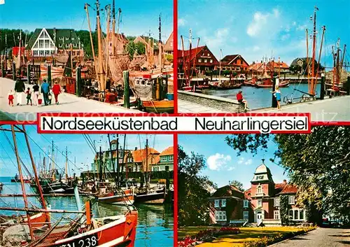 Neuharlingersiel Hafen Fischkutter Schloss Kat. Neuharlingersiel