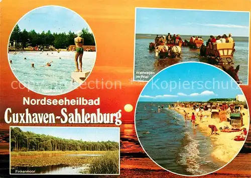 Sahlenburg Wattwagen Waldfreibad Finkenmoor Kat. Cuxhaven