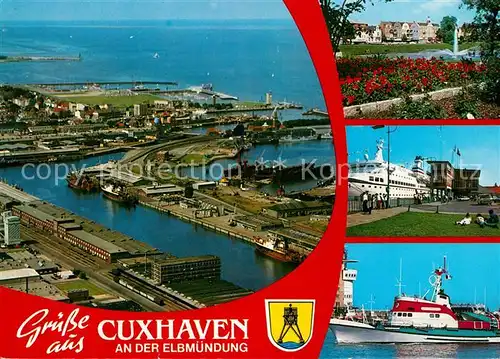 Cuxhaven Nordseebad Fliegeraufnahme Hafen Seenotkreuzer Kat. Cuxhaven