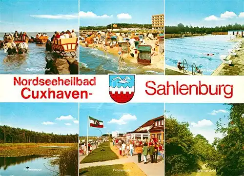 Sahlenburg Schwimmbad Strand Finkenmoor Promenade Kat. Cuxhaven