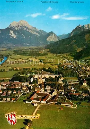 Admont Steiermark Stift Admont Tor zum Gesaeuse Alpenpanorama Fliegeraufnahme Kat. Admont