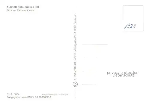 Kufstein Tirol Panorama Blick auf Zahmen Kaiser Kaisergebirge Fliegeraufnahme Kat. Kufstein