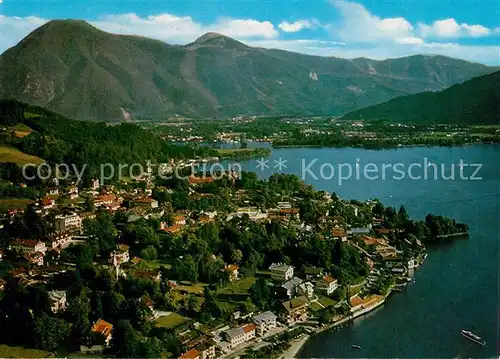 Tegernsee mit Wallberg und Blaubergen Fliegeraufnahme Kat. Tegernsee