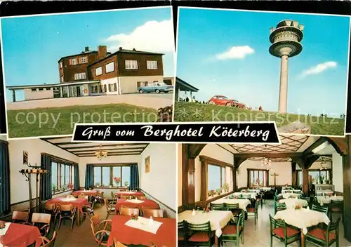 Koeterberg Berghotel Gaststaette Koeterberg Restaurant Aussichtsturm Kat. Luegde