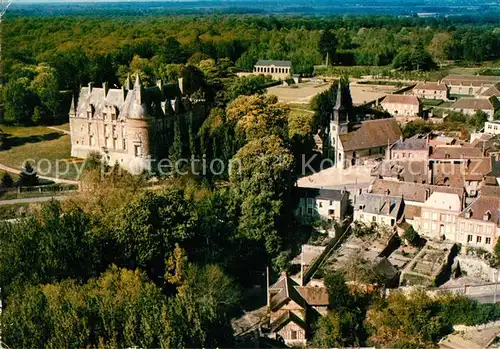 AK / Ansichtskarte Courtalain Fliegeraufnahme Schloss Kirche Kat. Courtalain