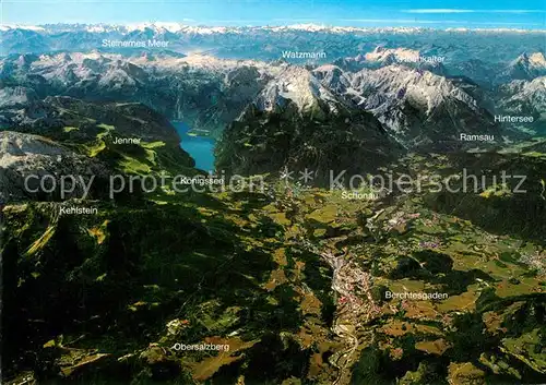 AK / Ansichtskarte Berchtesgaden Panoramakarte Fliegeraufnahme Kat. Berchtesgaden