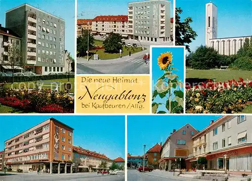 AK / Ansichtskarte Neugablonz Teilansichten Kirche Kat. Kaufbeuren