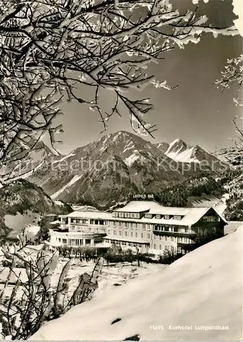 AK / Ansichtskarte Bad Oberdorf Kurhotel Luitpoldbad Winterpanorama Allgaeuer Alpen Kat. Bad Hindelang