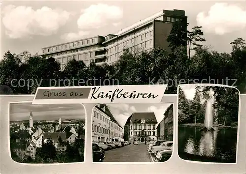 Kaufbeuren Krankenhaus Rathaus Jordananlagen Fontaene Kat. Kaufbeuren