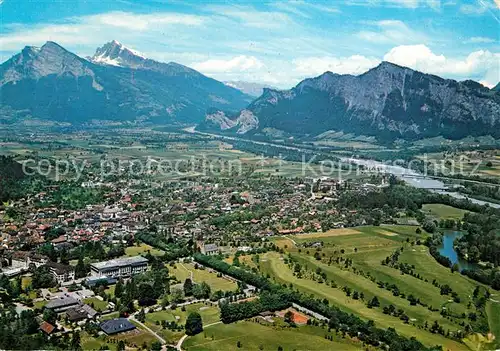 Bad Ragaz mit Gonzen Alvier und Flaescherberg Alpen Fliegeraufnahme Kat. Bad Ragaz