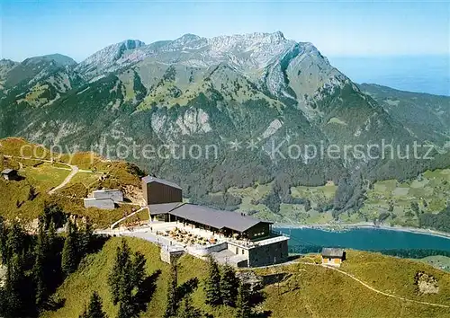 Stans NW Stanserhorn Berggaststaette Vierwaldstaettersee Alpenpanorama Fliegeraufnahme