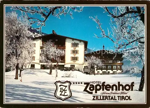 Zell Ziller Tirol Hotel Zapfenhof Winterpanorama Zillertal Kat. Zell am Ziller