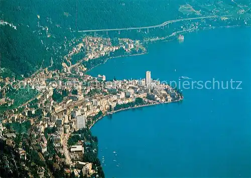 Montreux VD Fliegeraufnahme Lac Leman Kat. Montreux
