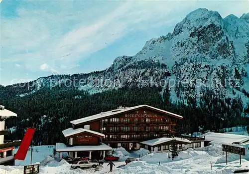 Colfosco Hotel Cappella Sellagruppe Winterpanorama Kat. Corvara Bolzano