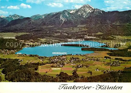 Faakersee Fliegeraufnahme Mittagskogel Kat. Villach