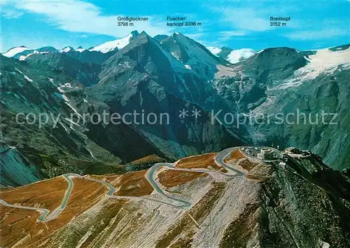 Grossglockner Hochalpenstrasse Fliegeraufnahme Kat. Oesterreich Kat. Heiligenblut