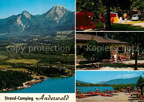 AK / Ansichtskarte Faak am See Finkenstein Strand Camping Anderwald Kat. Finkenstein am Faaker See