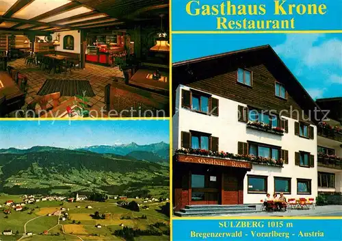 Sulzberg Vorarlberg Gasthaus Krone Restaurant Panorama Kat. Sulzberg