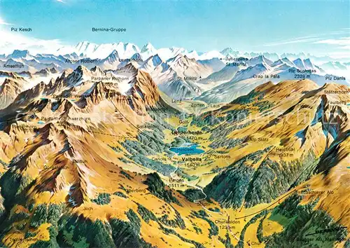 Lenzerheide GR Valbella Panoramakarte