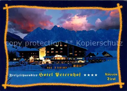 Koessen Tirol Hotel Peternhof Winterpanorama Kat. Koessen